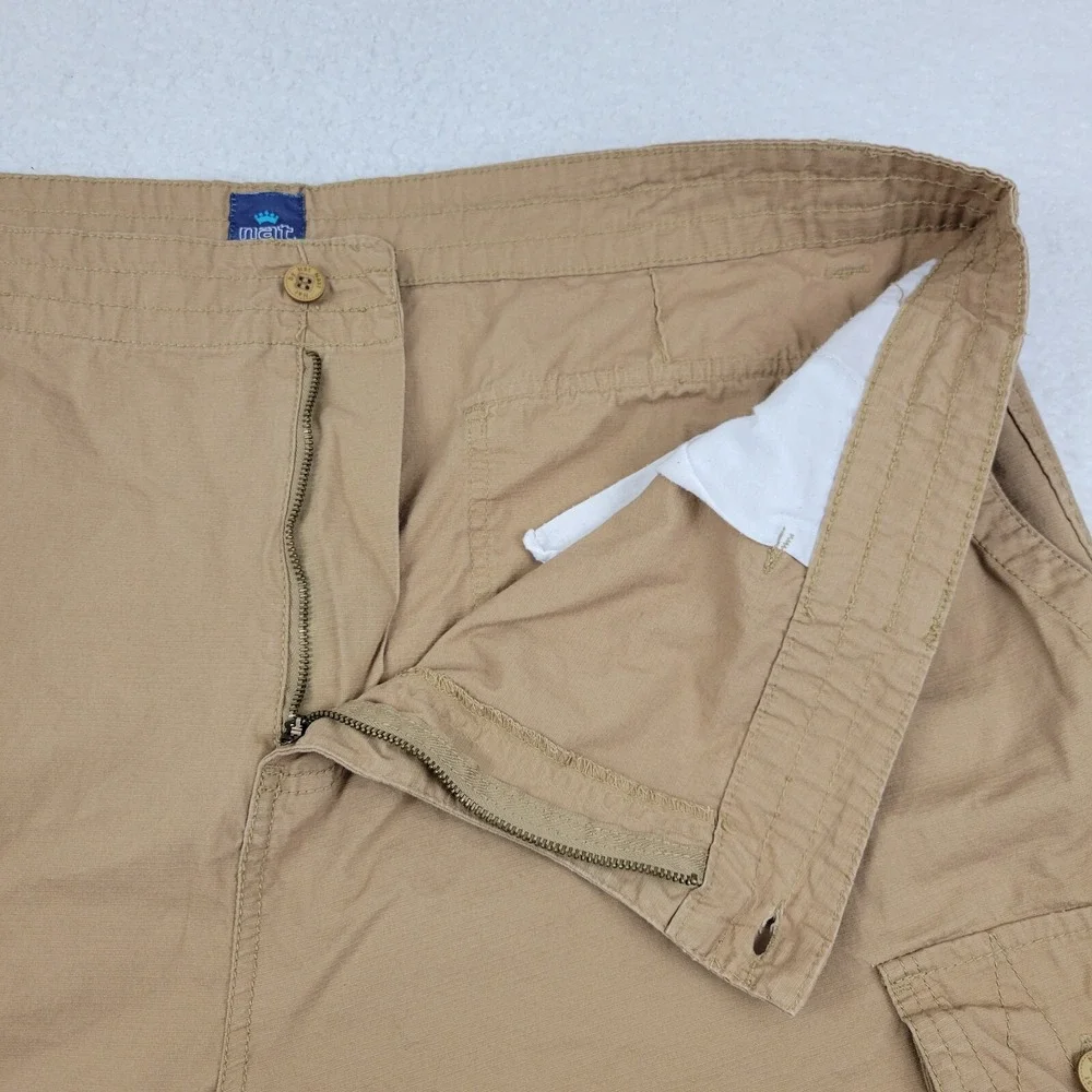 Nat by Nat Nast Cargo‎ Shorts Mens 48 Measures 46 x 11 Khaki Cotton Casual